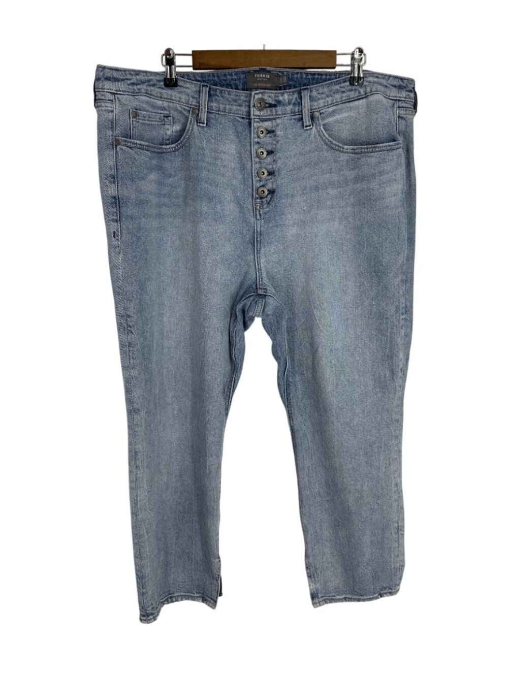 Torrid Women's Button-Fly Cropped High Rise Straight Size 18